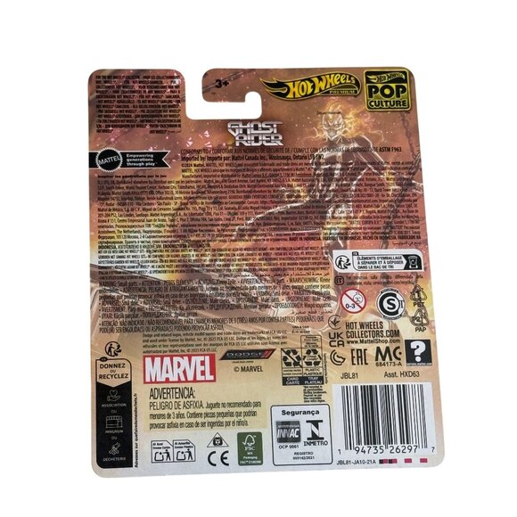 Hot Wheels Ghost Rider Dodge Charger Pop Culture Real Riders 2021 MOC - Picture 2 of 4